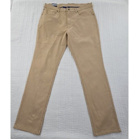 NEW Footjoy Pants Men's 38x34 Tan NWT Sueded Cotton Twill 5 Pocket Straight Leg - Picture 1 of 16